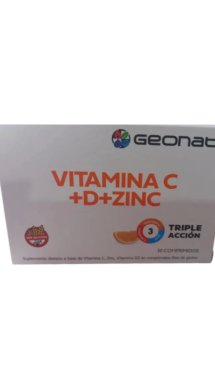 VITAMINA C+D+ZINC TRIPLE ACCION GEONAT X 30 COMP.
