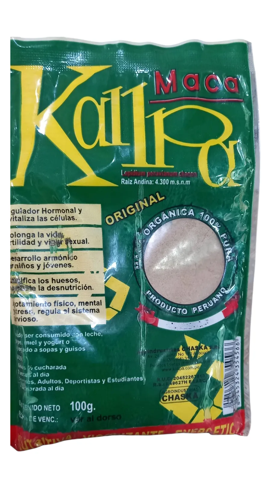 Maca KALLPA Peruana x 100 gr